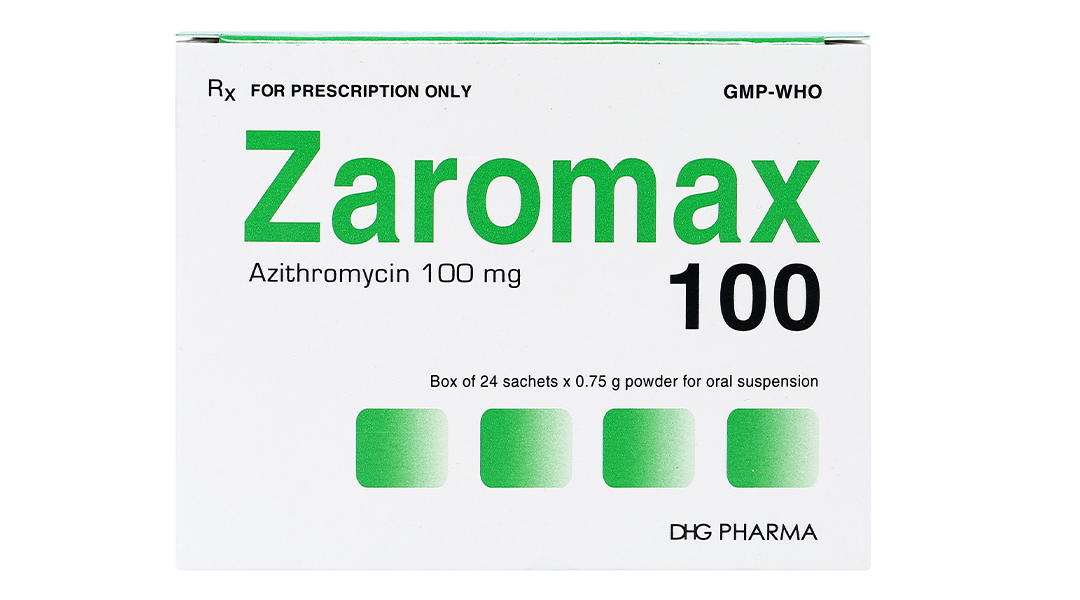 Bột pha hỗn dịch uống Zaromax 100 trị nhiễm khuẩn