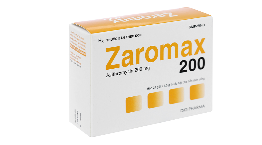 Bột pha hỗn dịch uống Zaromax 200 trị nhiễm khuẩn