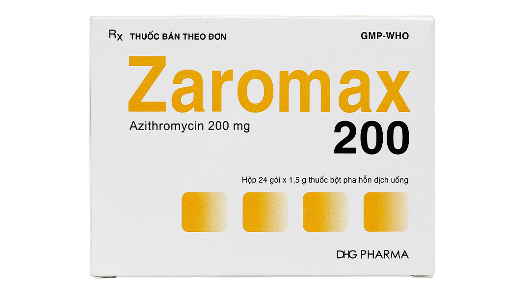 Bột pha hỗn dịch uống Zaromax 200 trị nhiễm khuẩn