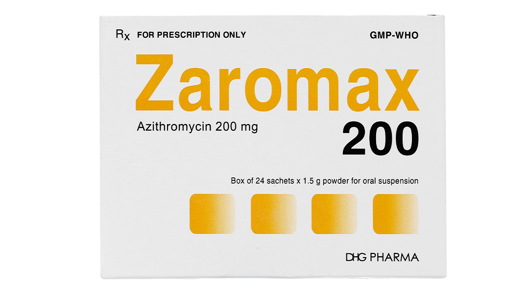 Bột pha hỗn dịch uống Zaromax 200 trị nhiễm khuẩn