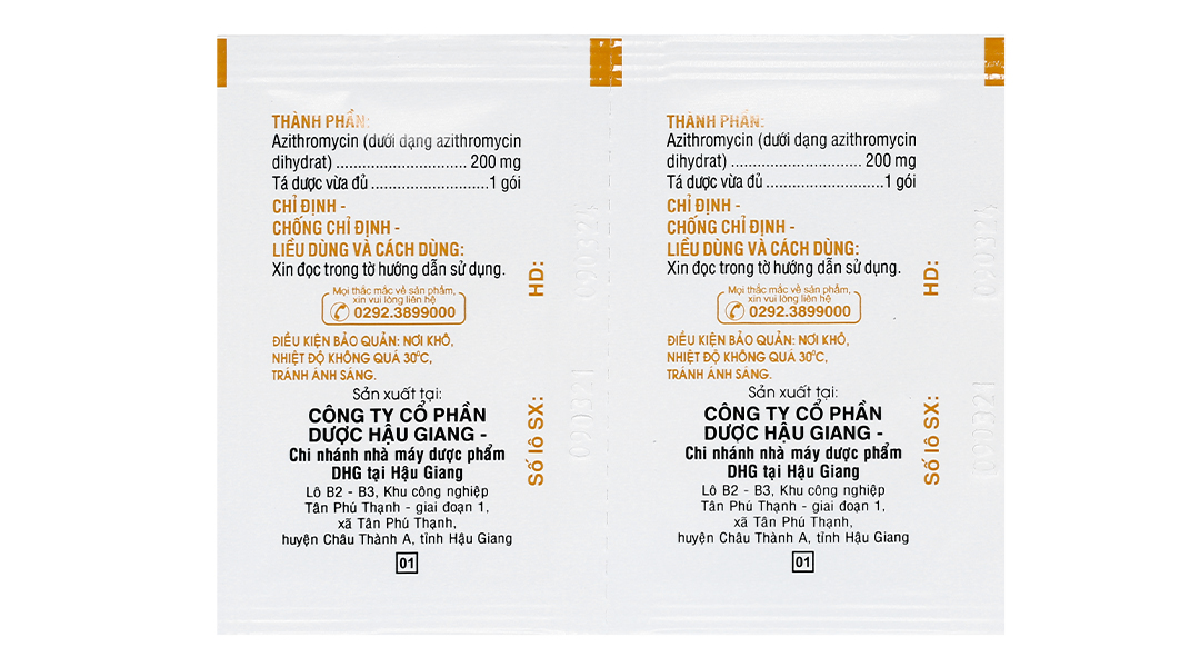 Bột pha hỗn dịch uống Zaromax 200 trị nhiễm khuẩn