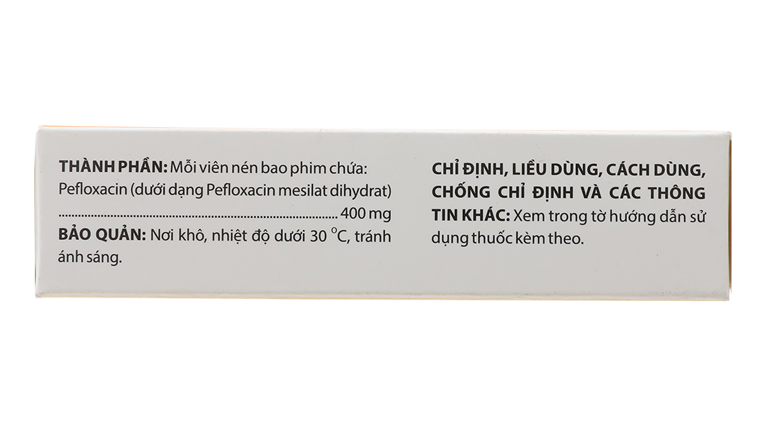 Pefloxacin Domesco 400mg trị nhiễm khuẩn