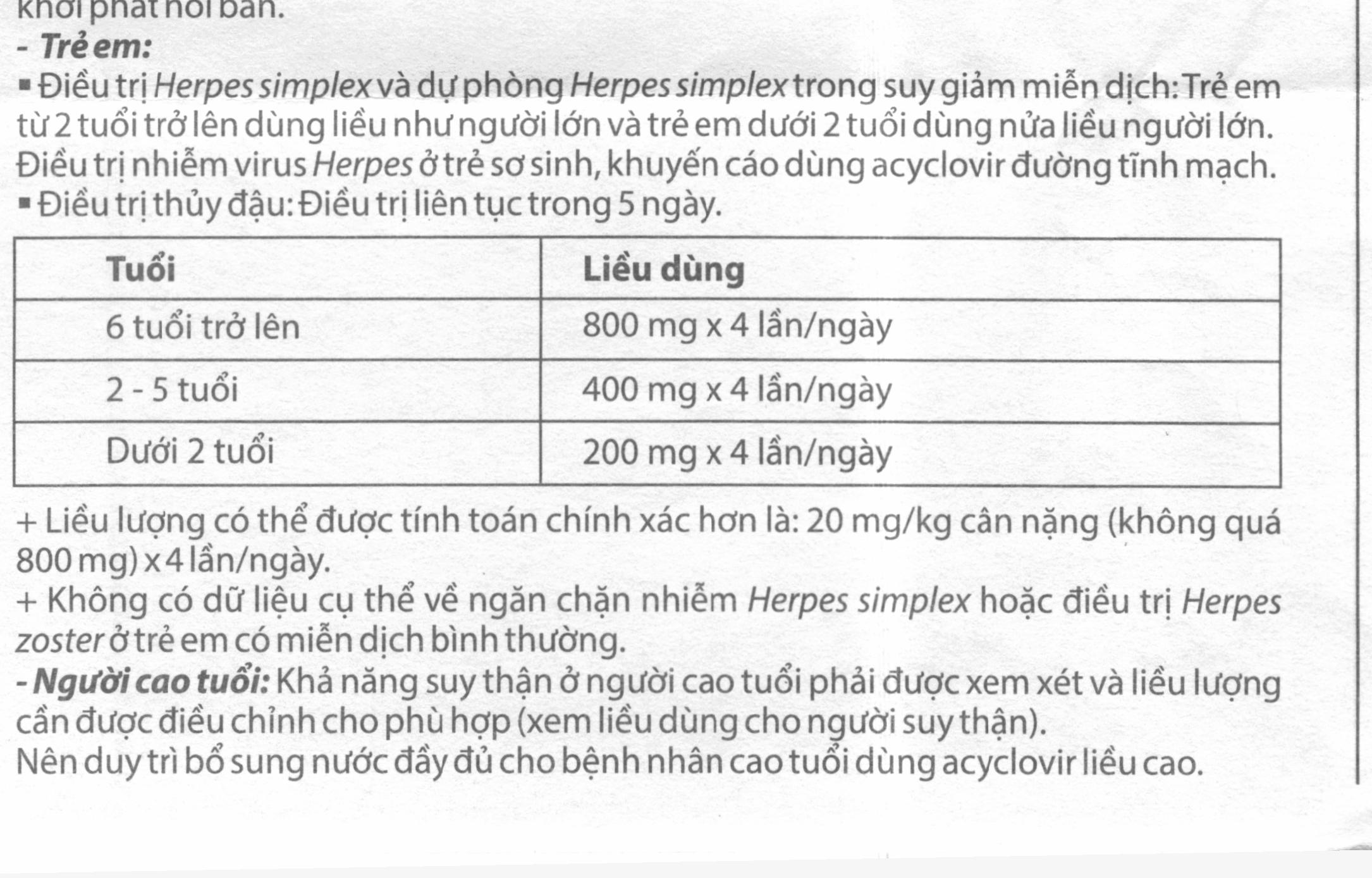 Dovirex 400mg thuốc ngừa virus