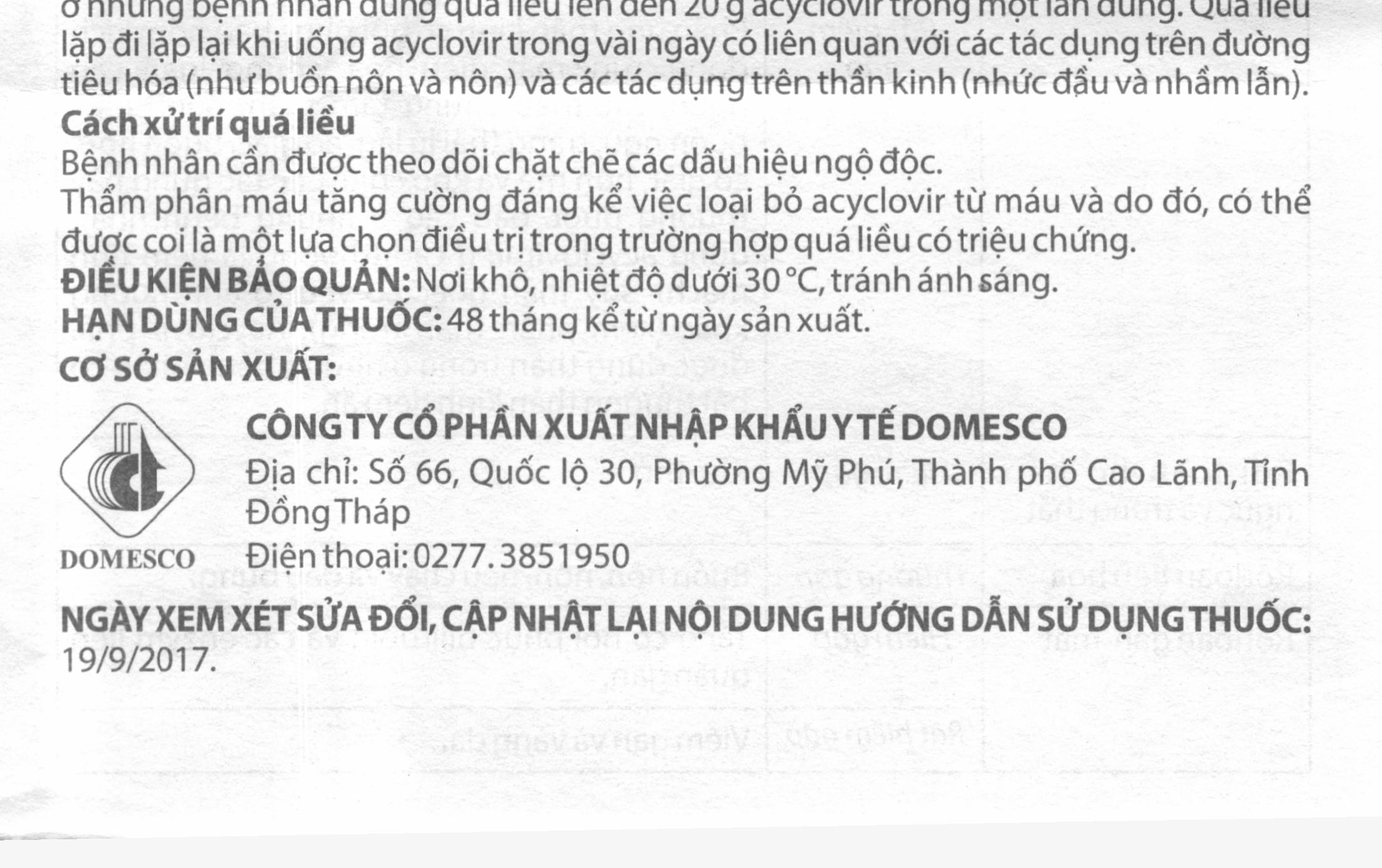 Dovirex 400mg thuốc ngừa virus