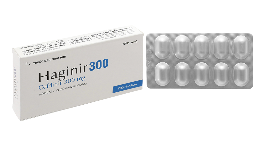 Haginir 300 điều trị nhiễm khuẩn nhẹ đến trung bình (2 vỉ x 10 viên) - 9