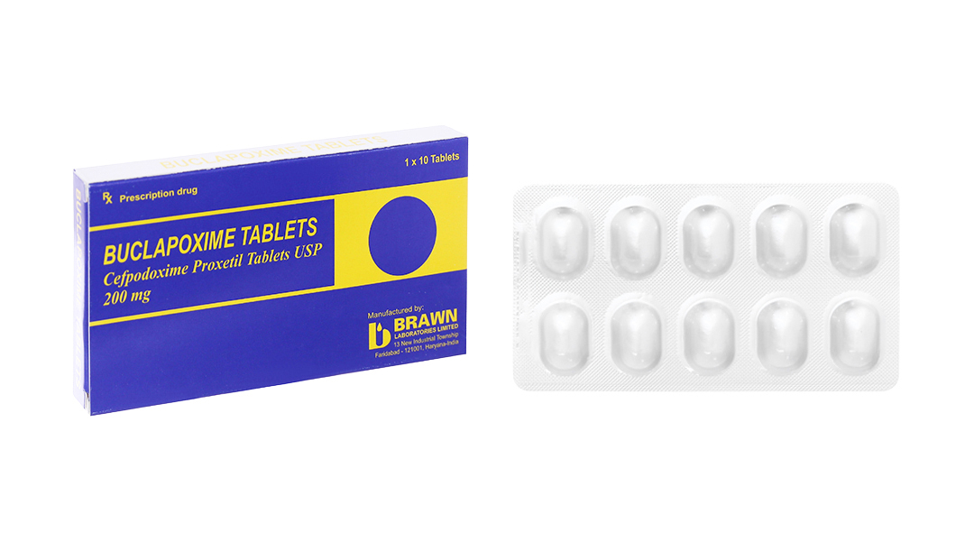 Buclapoxime Tablets 200mg trị nhiễm khuẩn