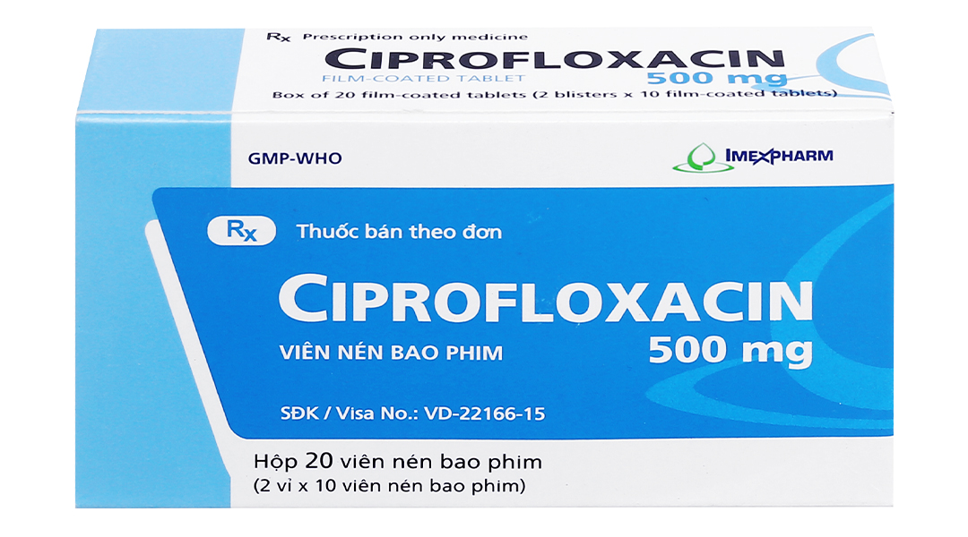 Thuốc kháng sinh Ciprofloxacin 500mg được sử dụng để điều trị những bệnh nào?
