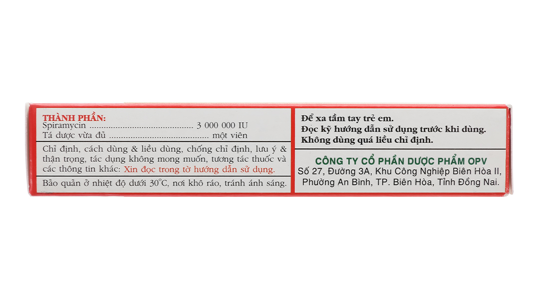 OpeSpira 3MIU trị nhiễm khuẩn