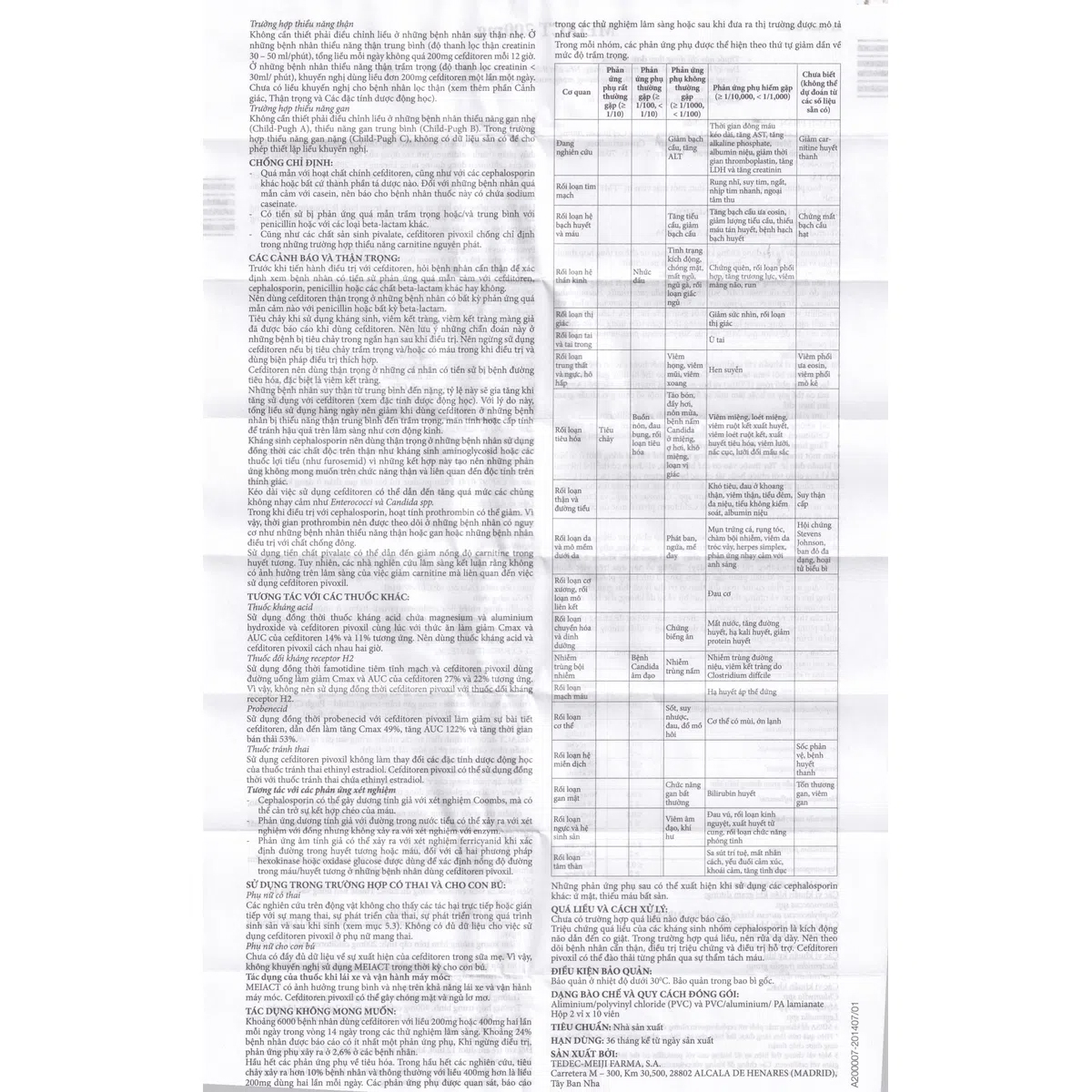 Meiact 200mg trị nhiễm khuẩn