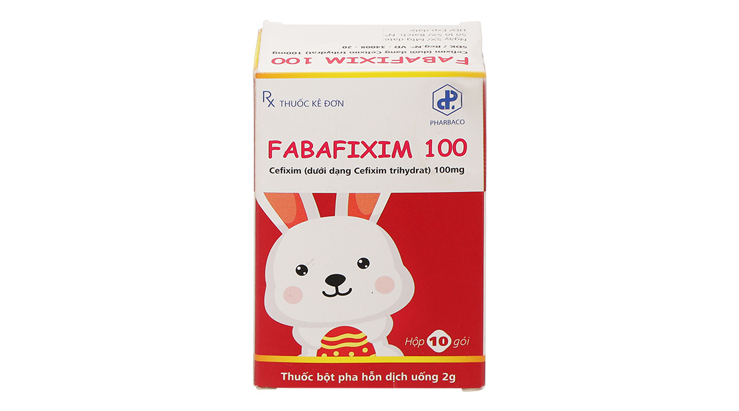 Thuốc bột pha hỗn dịch uống Fabafixim 100 trị nhiễm khuẩn