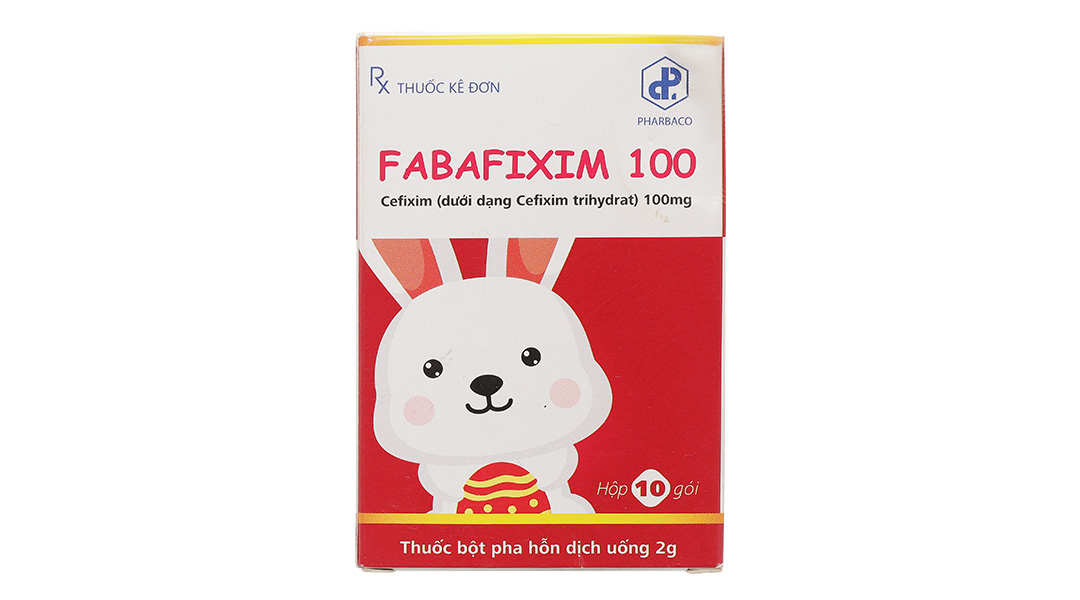 Thuốc bột pha hỗn dịch uống Fabafixim 100 trị nhiễm khuẩn