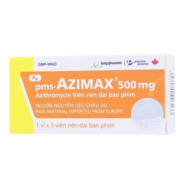 Azimax 500mg trị nhiễm khuẩn (1 vỉ x 3 viên) - 09/2024 ...