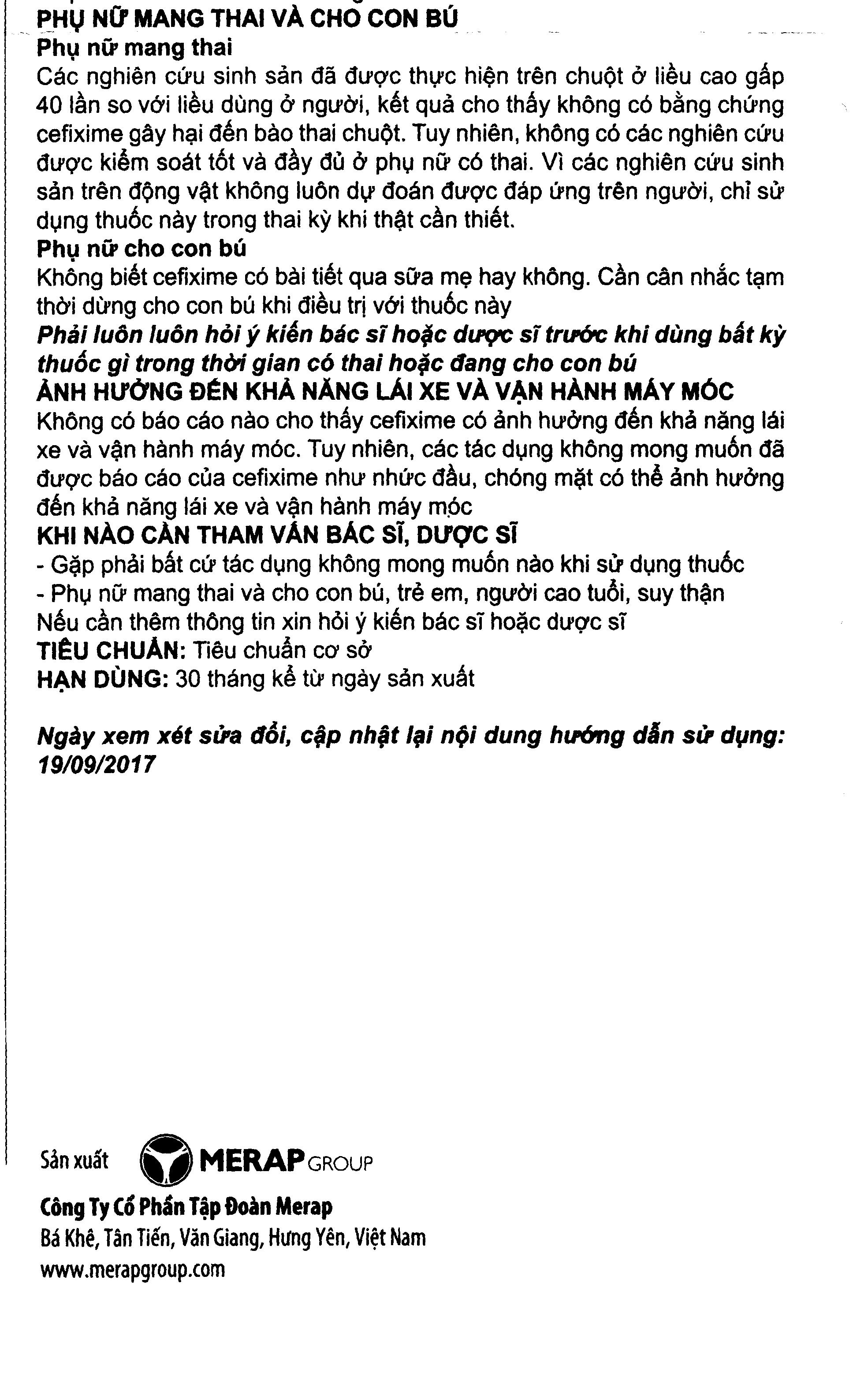 Cốm pha hỗn dịch uống Mecefix - B.E 50mg trị nhiễm khuẩn (20 gói x 1g) - 8