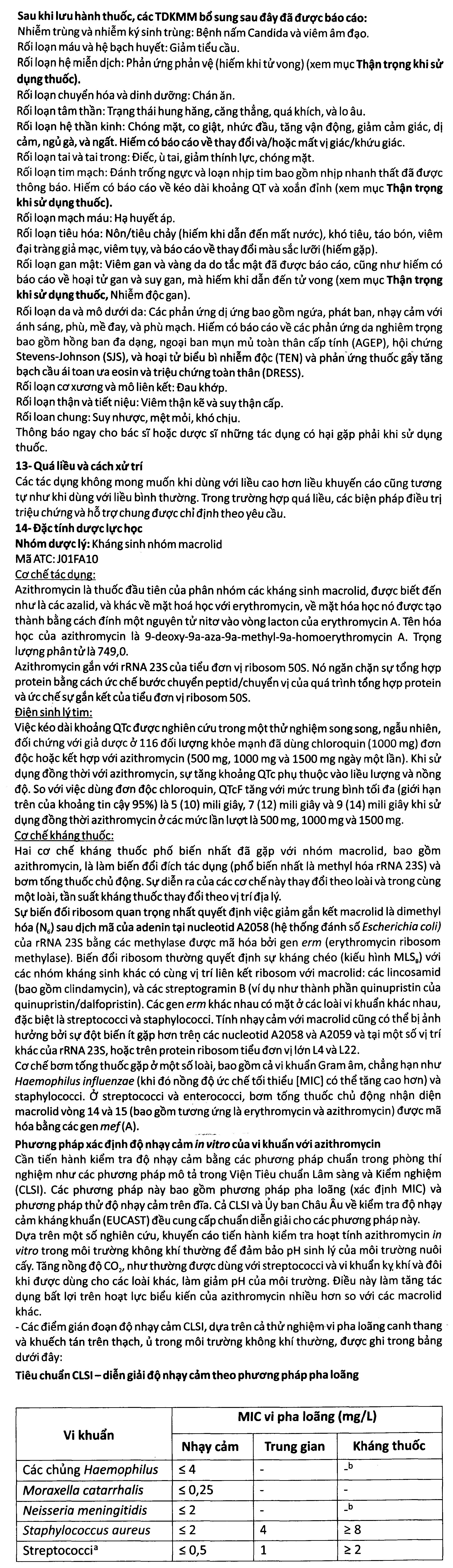 Glazi 500 trị nhiễm khuẩn (2 vỉ x 3 viên) - 10