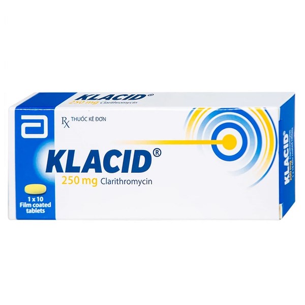 Klacid 250mg trị viêm amidan, viêm tai giữa