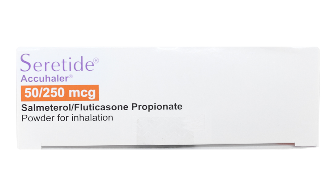 Bột hít phân liều Seretide Accuhaler  50/250mcg trị hen suyễn