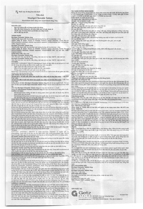 Montiget 4mg trị hen suyễn