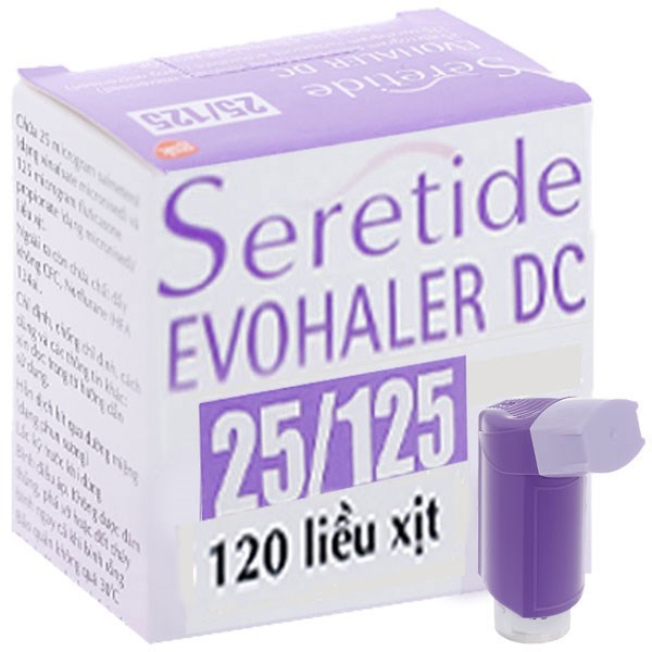 Thuốc xịt khí dung Seretide Evohaler 25/250 hộp 120 liều