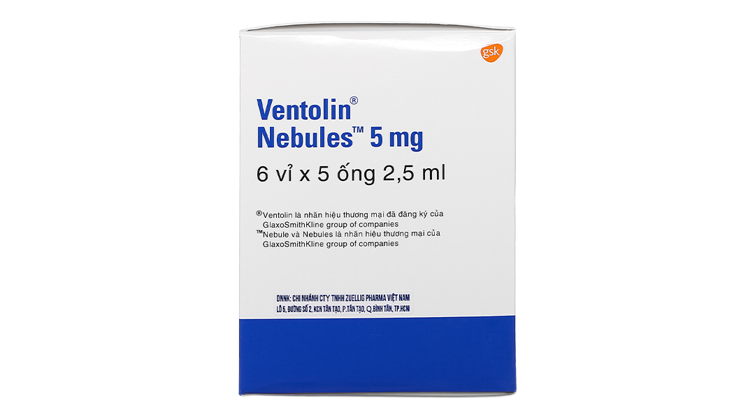 Dung dịch khí dung Ventolin Nebules 5mg trị hen suyễn