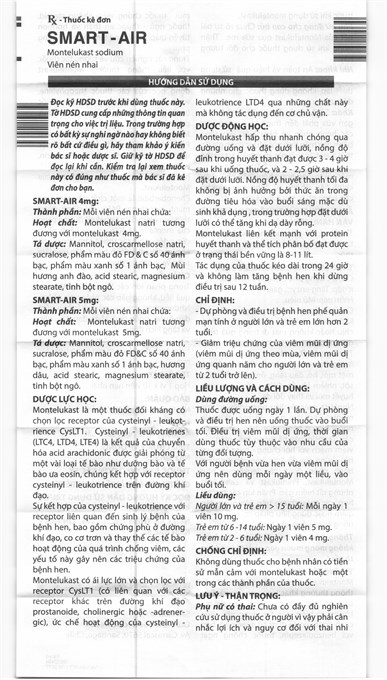 Smart - Air 4mg trị hen suyễn
