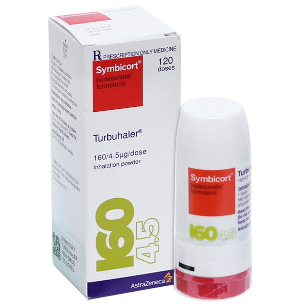 Bột hít phân liều Symbicort Turbuhaler 160/4.5mcg/liều trị hen suyễn