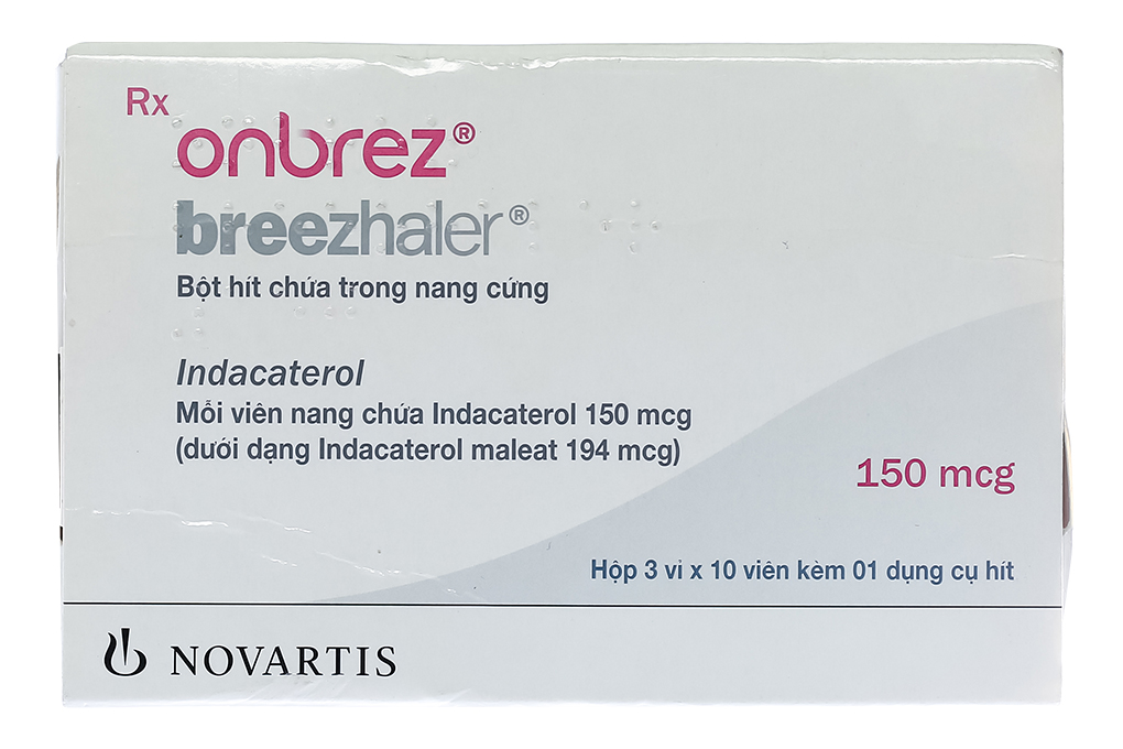 Bột hít Onbrez Breezhaler 150mcg trị tắc nghẽn phổi mãn tính (3 vỉ x 10  viên) - 02/2023|Nhathuocankhang.com
