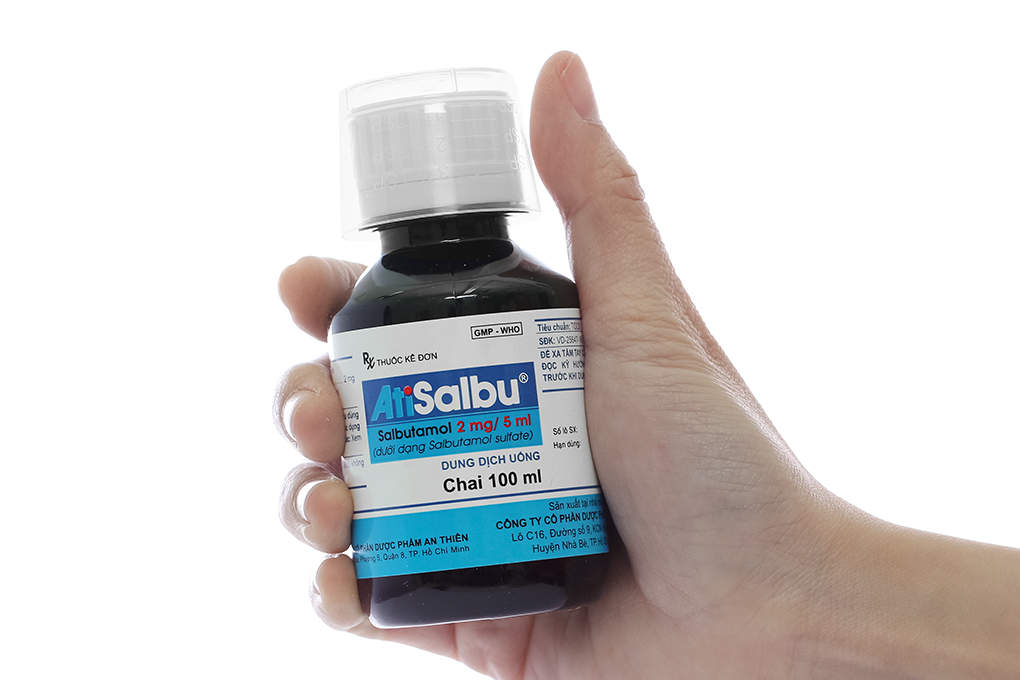 Dung dịch uống AtiSalbu 2mg/5ml trị hen suyễn
