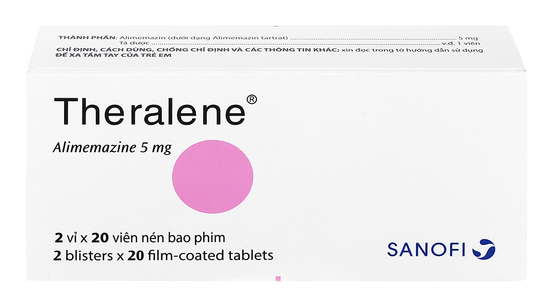 Theralene 5mg trị ho khan, viêm mũi dị ứng, mày đay