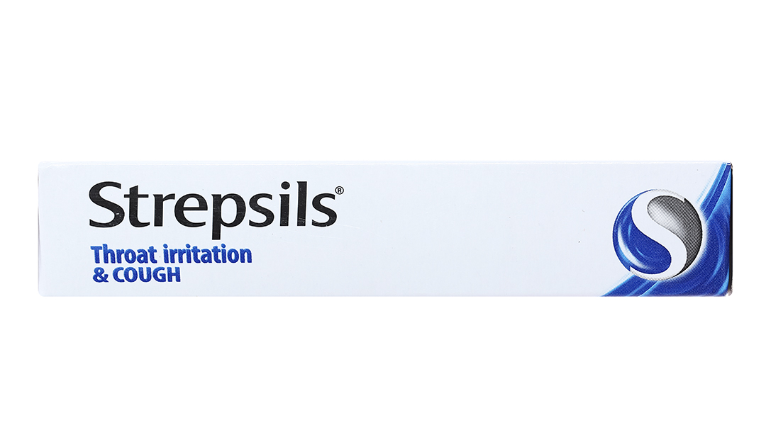 Viên ngậm Strepsils Throat Irritation & Cough 15mg sát khuẩn, tan đàm (2 vỉ x 12 viên) - 15