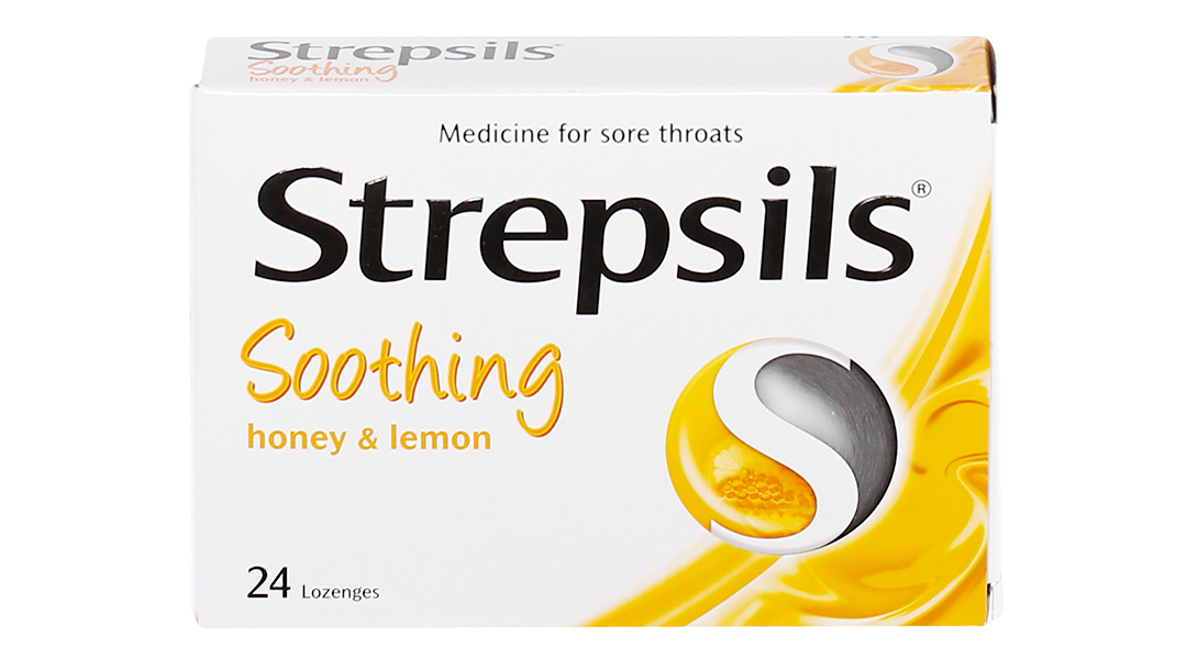 Viên ngậm Strepsils Soothing Honey & Lemon giảm đau họng