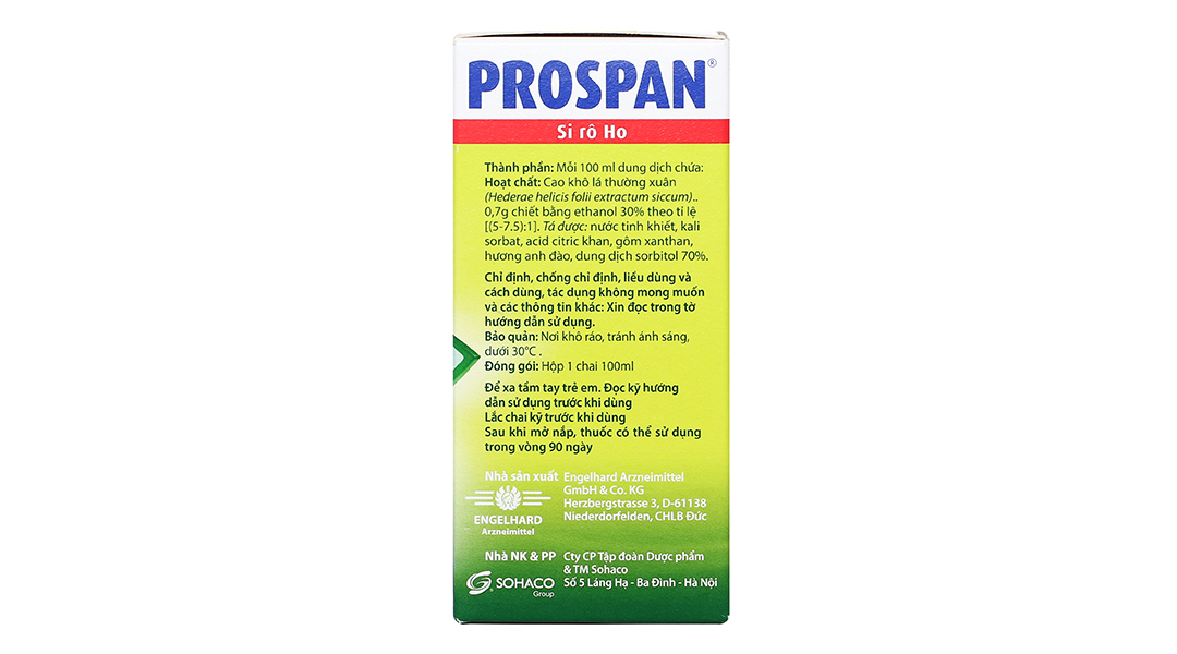 Siro Prospan trị ho, viêm phế quản