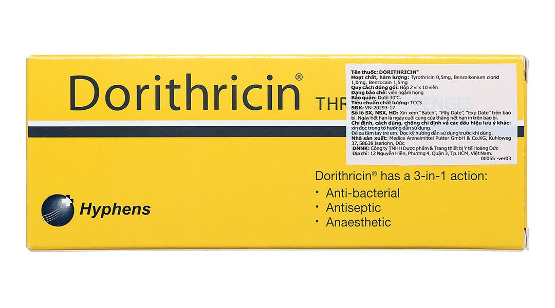 Dorithricin kẹo ngậm có tác dụng gì trong việc trị đau họng?