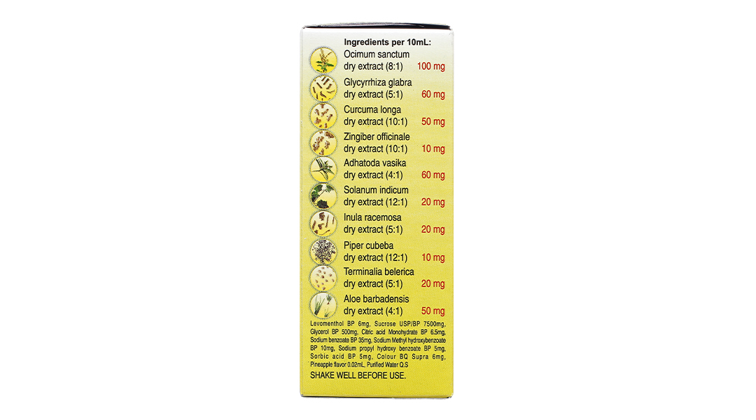 Siro Zecuf Herbal Syrup trị ho trong bệnh lý hô hấp