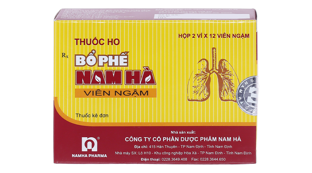 Viên ngậm ho Bổ phế Nam Hà hộp 2 vỉ-Nhà thuốc An Khang