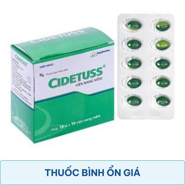 Cidetuss trị ho đàm, ho do kích ứng
