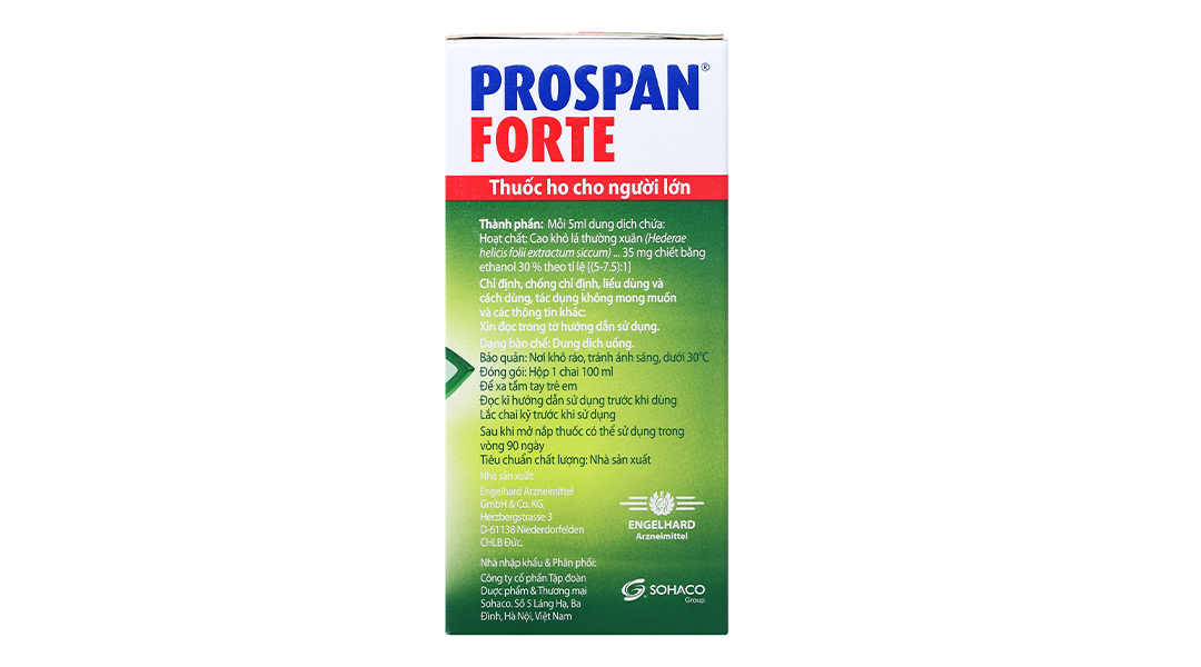 Siro Prospan Forte trị ho, viêm phế quản