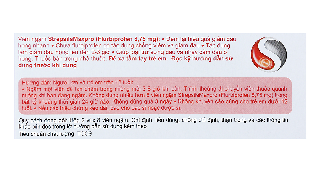 Viên ngậm Strepsils Maxpro mật ong & chanh giảm đau họng, chống viêm (2 vỉ x 8 viên) - 15