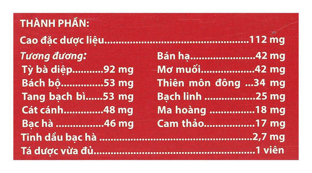 Viên ngậm Thuốc Ho Bổ Phế TW3 trị ho, viêm phế quản