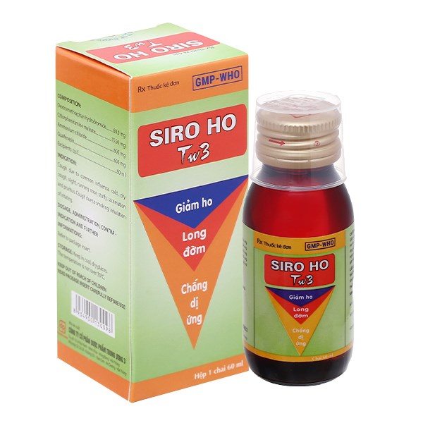 Siro ho TW3 giảm các triệu chứng ho do cảm lạnh, cảm cúm, dị ứng