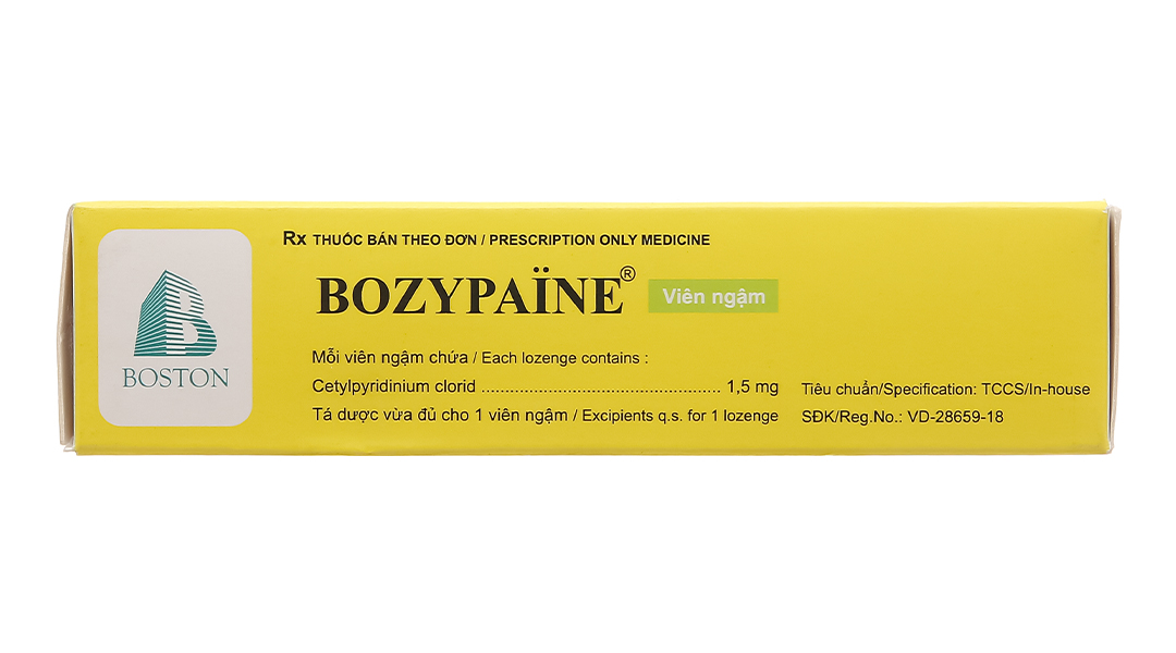 Viên ngậm Bozypaine trị viêm họng, đau họng