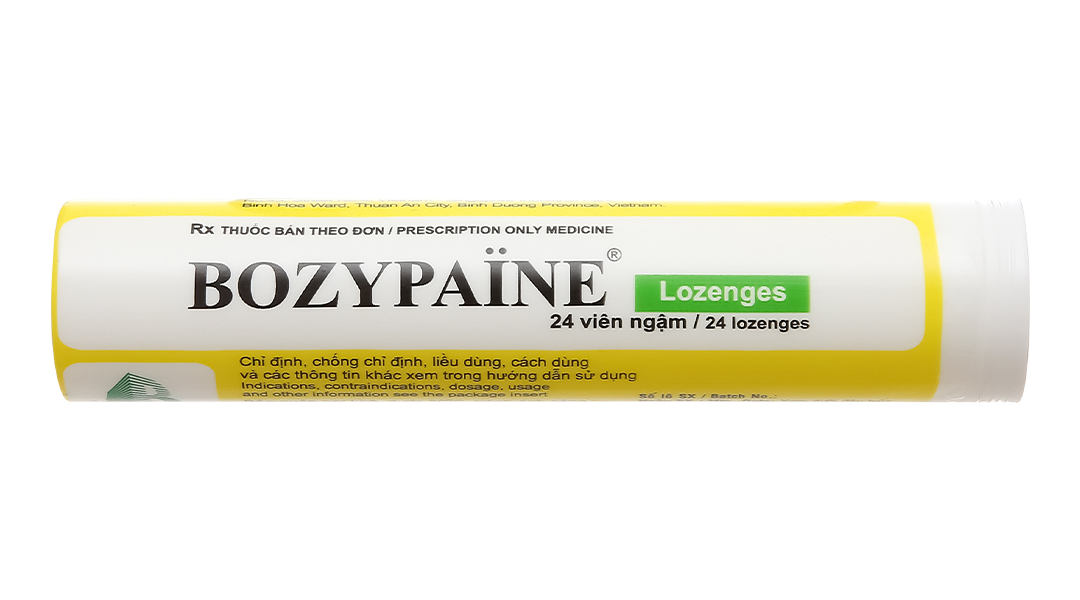 Viên ngậm Bozypaine trị viêm họng, đau họng