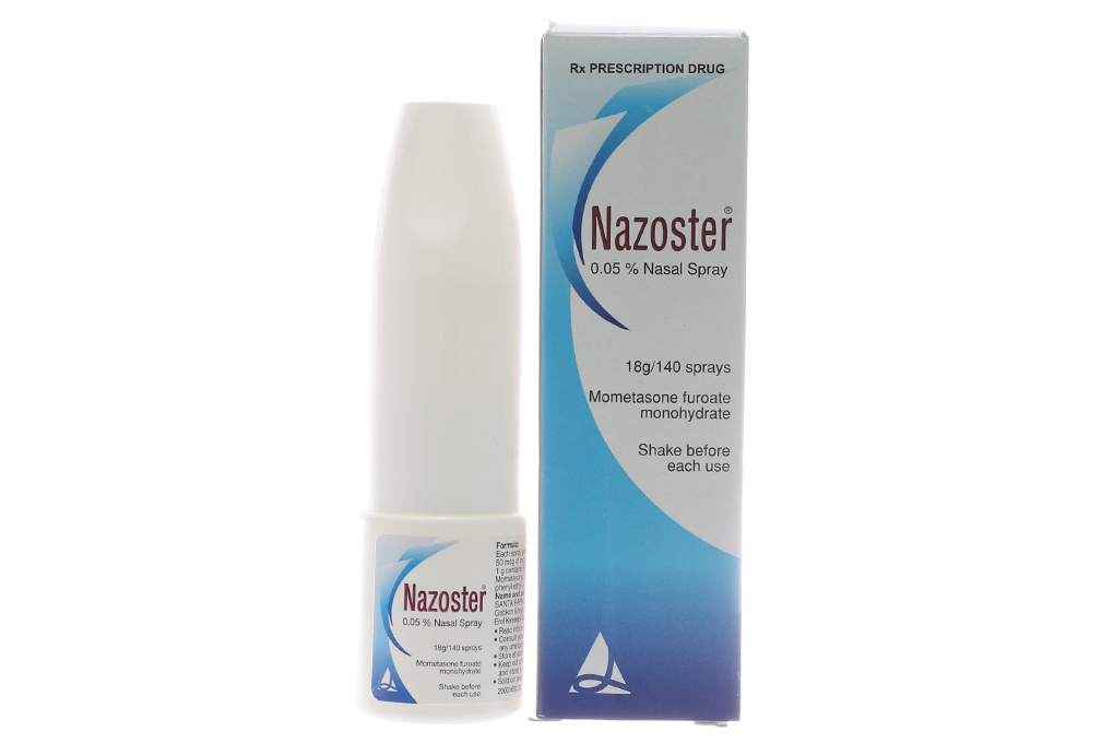 Thuốc xịt mũi Nazoster 0.05% trị viêm mũi dị ứng