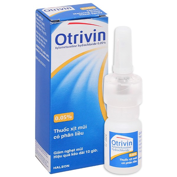 Dung dịch xịt mũi Otrivin 0.05% giảm triệu chứng nghẹt mũi, viêm mũi dị ứng