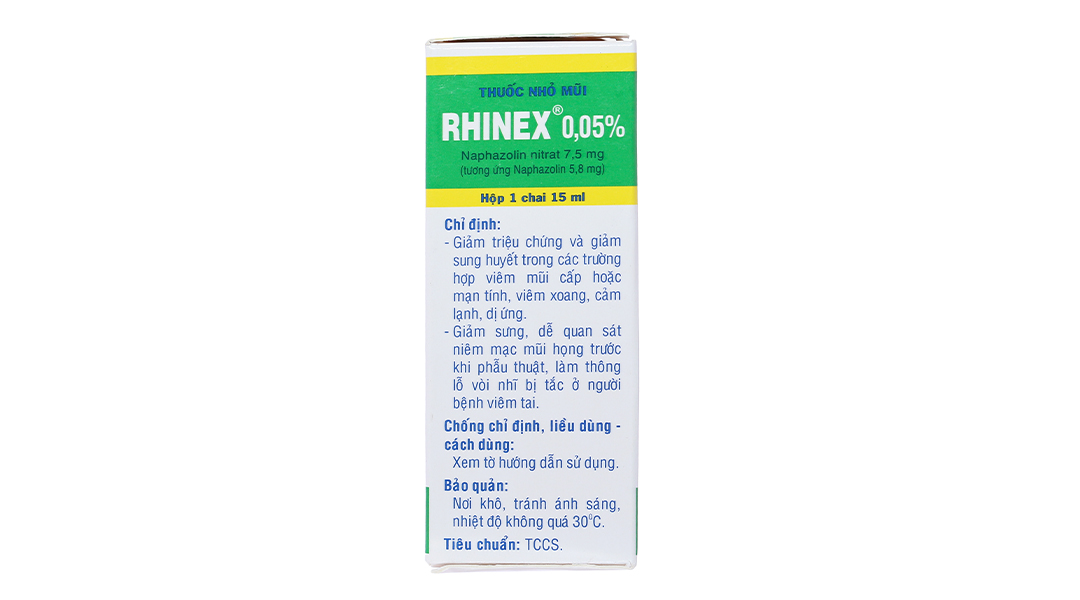 Thuốc nhỏ mũi Rhinex 0.05% giảm nghẹt mũi, sung huyết mũi