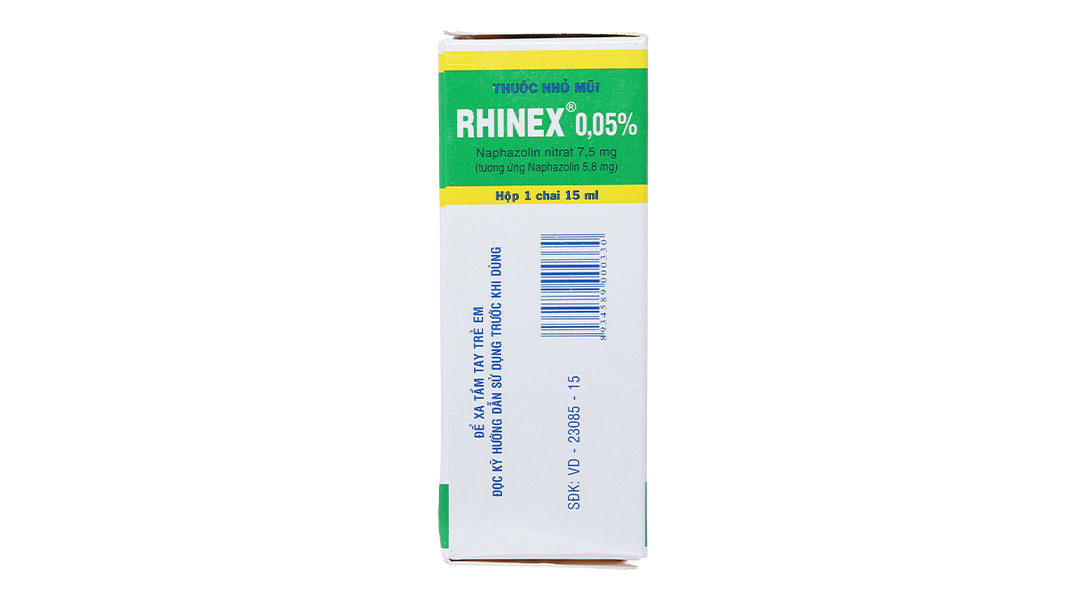 Thuốc nhỏ mũi Rhinex 0.05% giảm nghẹt mũi, sung huyết mũi