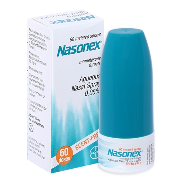 Thuốc xịt mũi Nasonex 0.05% trị viêm mũi dị ứng, viêm xoang