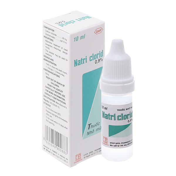 Dung dich nhỏ mũi Natri Clorid Pharmedic 0.9% hỗ trợ trị nghẹt mũi