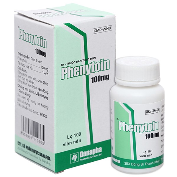 Phenytoin Danapha 100mg điều trị động kinh