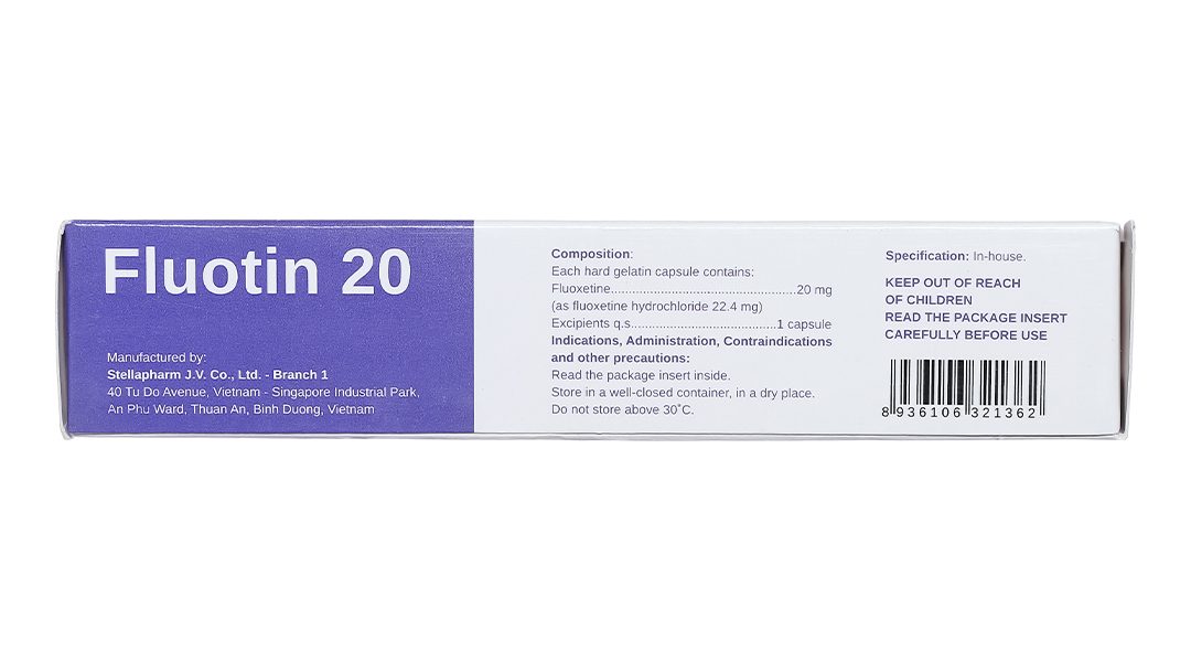 Fluotin 20 trị trầm cảm, rối loạn lưỡng cực