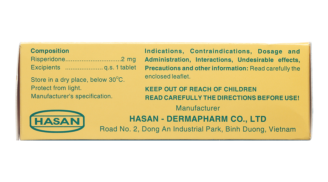 Risperidon 2 Hasan trị tâm thần phân liệt